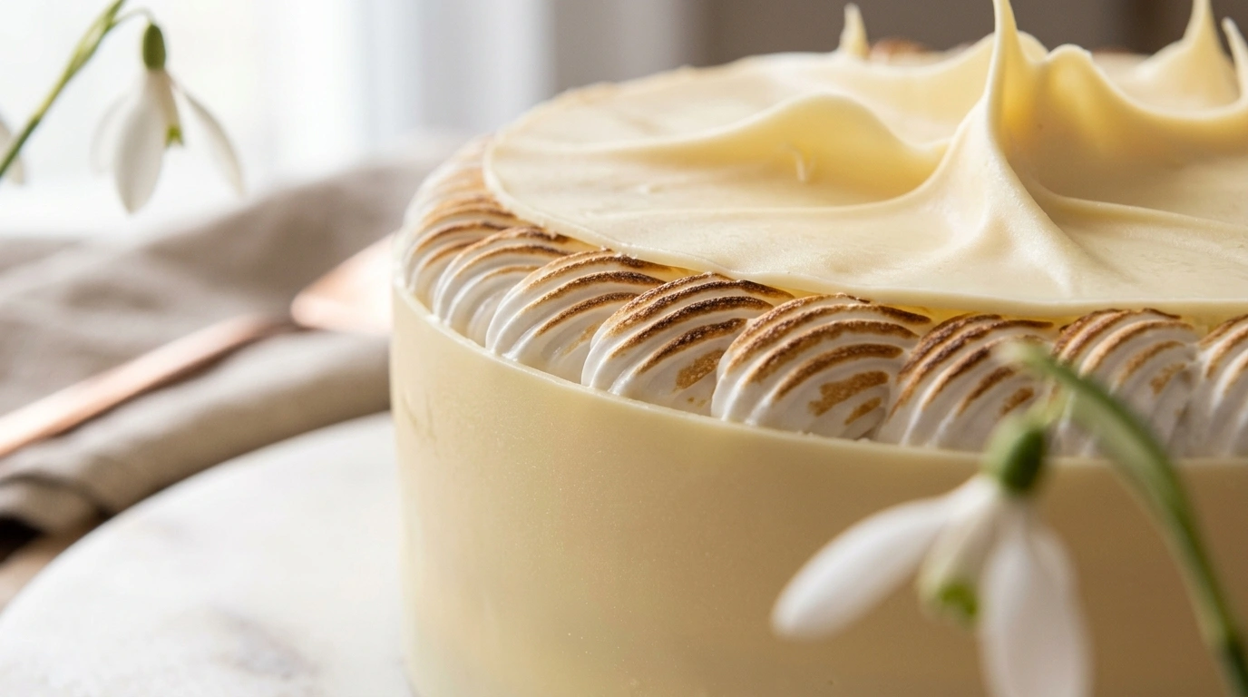 Let citronfromage kage med revet citronskal