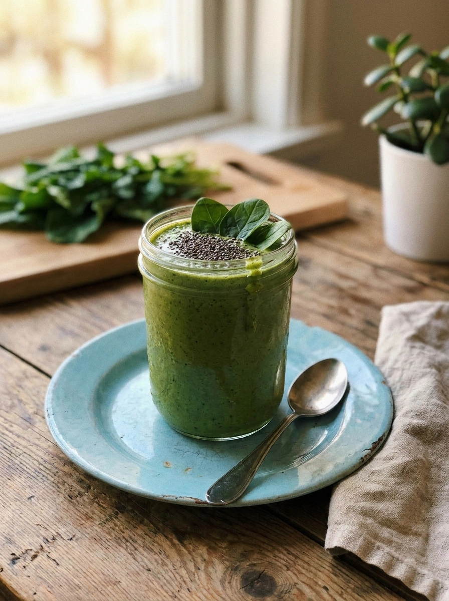 Bladgrönsaks Maca Energismoothie – Adaptogen Power