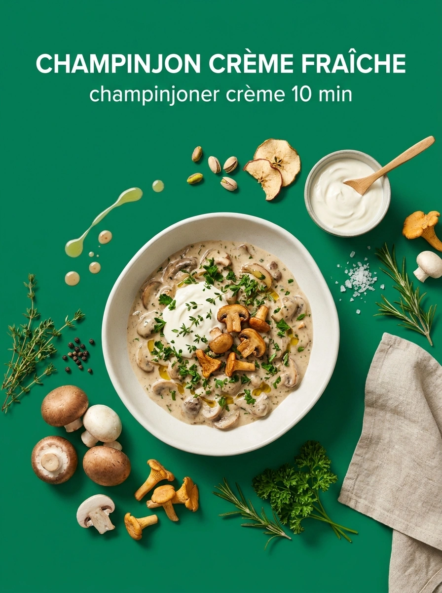 Champinjon Crème Fraîche – Krämig och Snabb