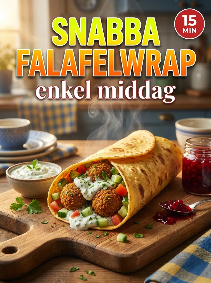 Falafelwrap med Tzatziki – Enkel Vegetarisk Middag på 10 Minuter