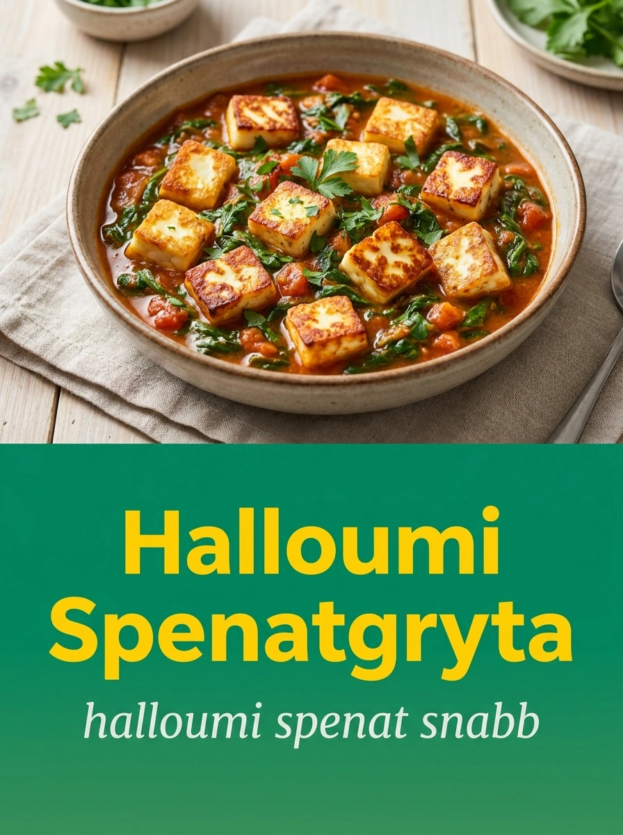 Halloumi Spenatgryta – Krämig & Snabb