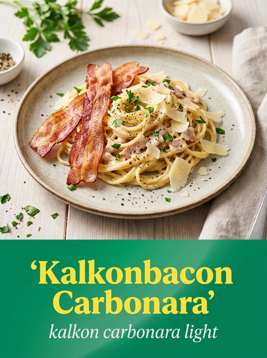 Kalkonbacon Carbonara – Light & Krämig