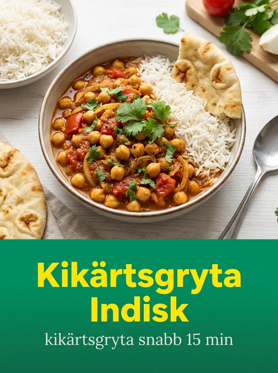 Kikärtsgryta Indisk – Kryddig Och Mättande