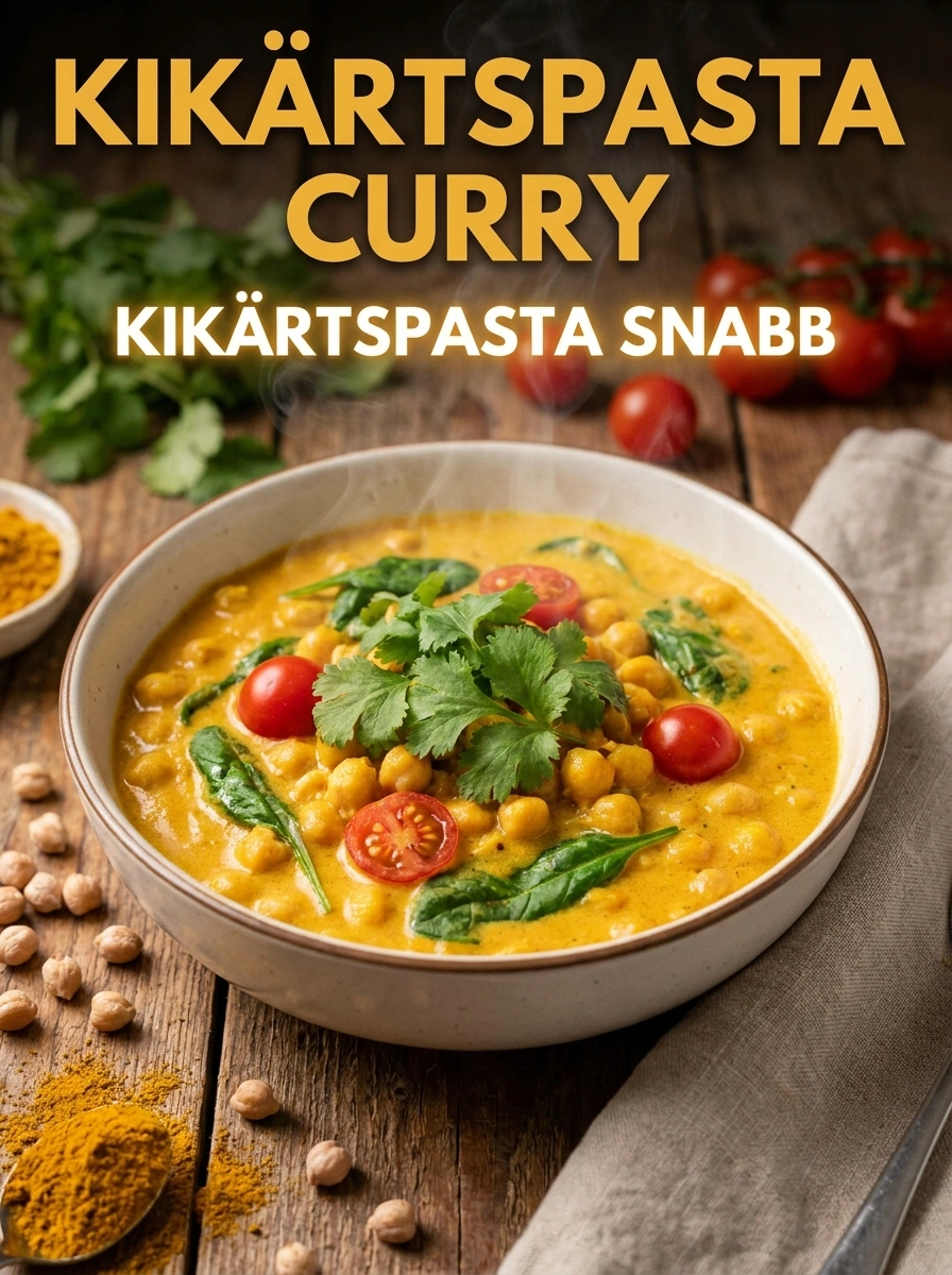 Kikärtspasta Curry – Krämig och Snabb Vegetarisk Rätt