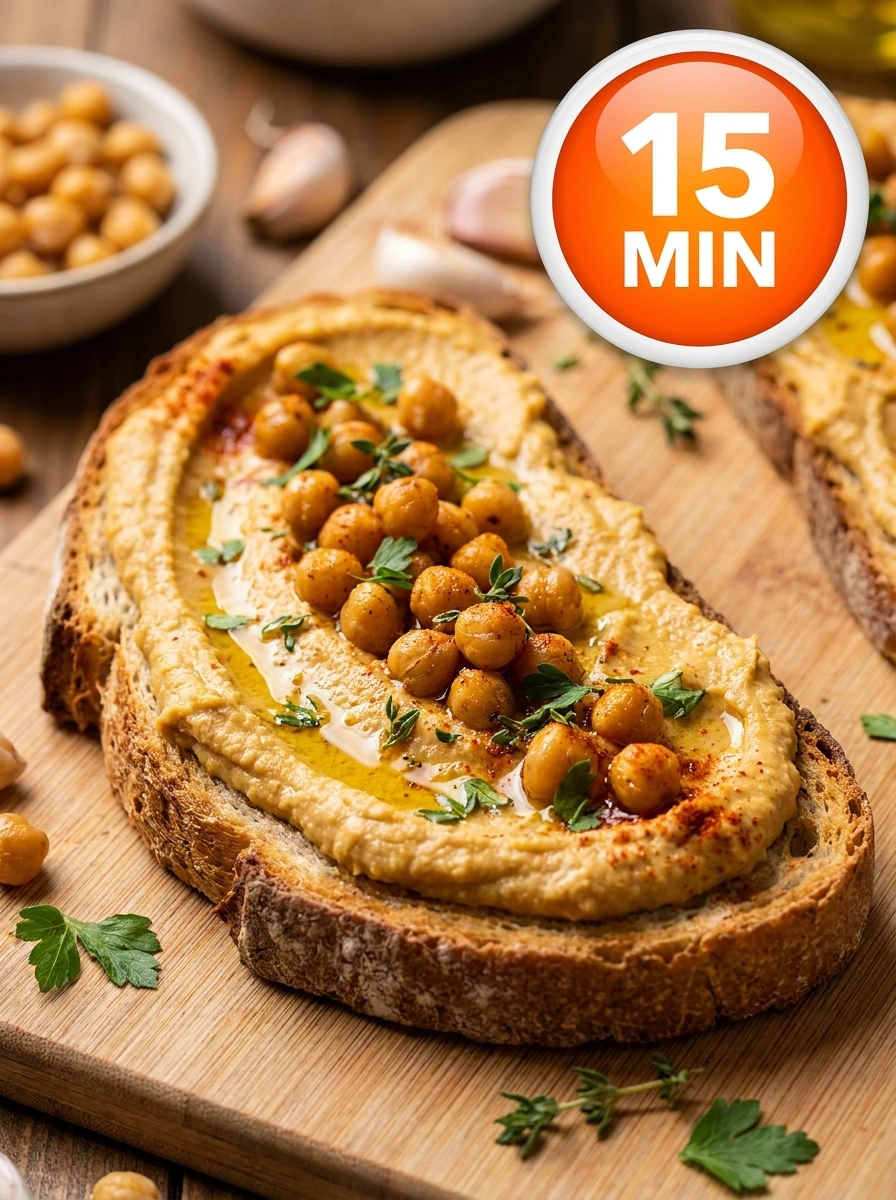 Kikärtspuré Rostad – Krämig Kikärtspuré på Rostat Bröd