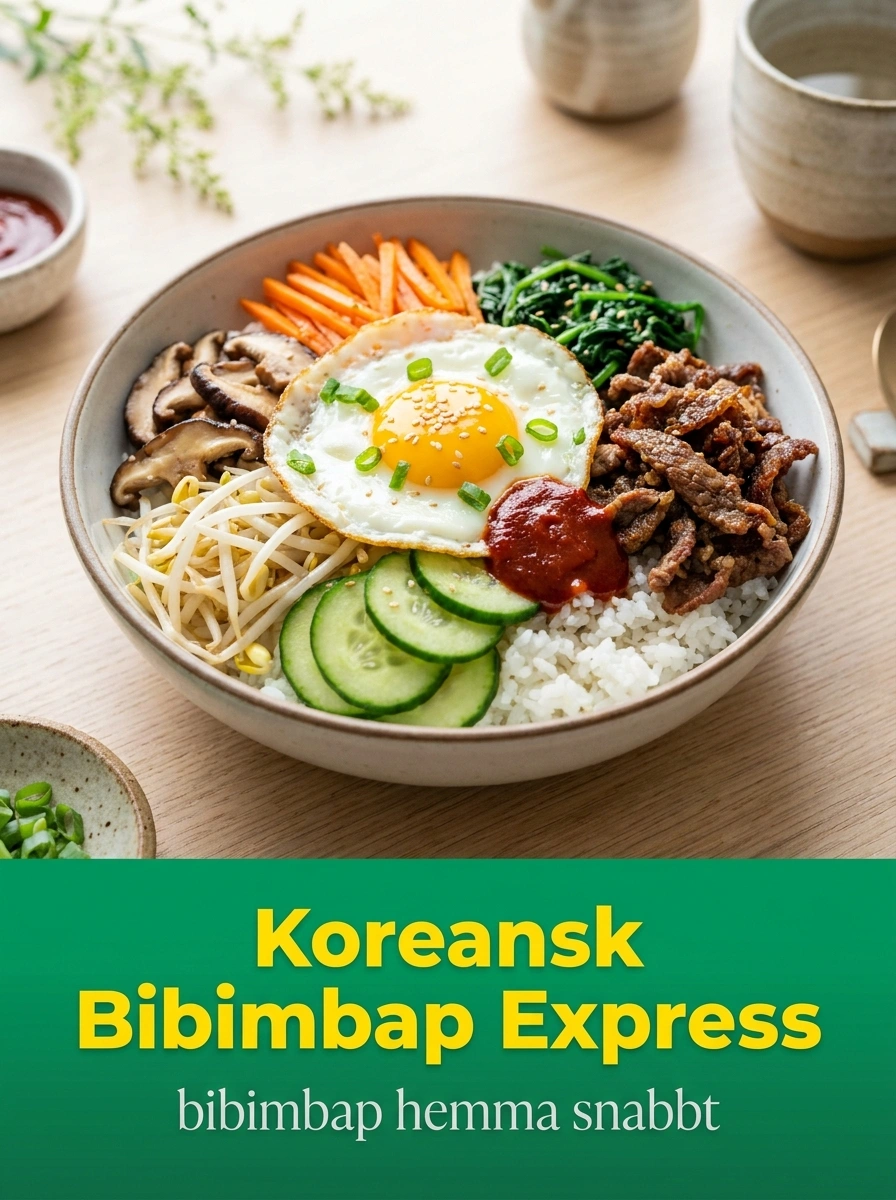 Koreansk Bibimbap Express – Snabb & Smakrik