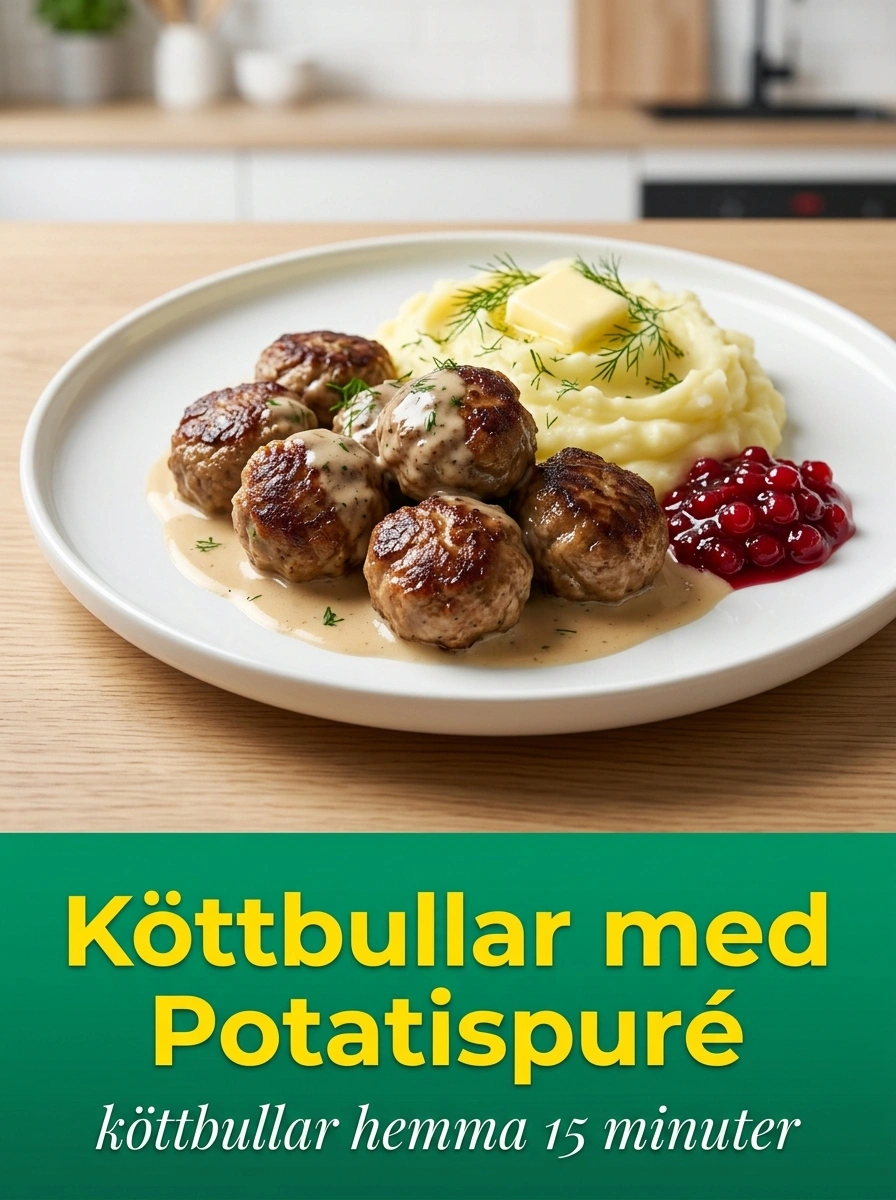 Köttbullar med Potatispuré – klassisk svensk husmanskost
