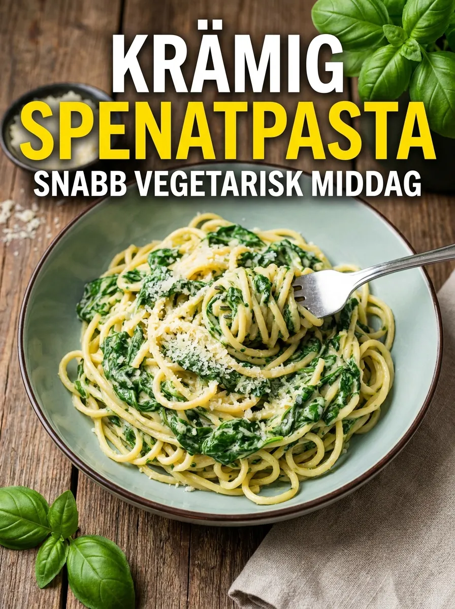Krämig Spenatpasta – Snabb Vegetarisk Middag
