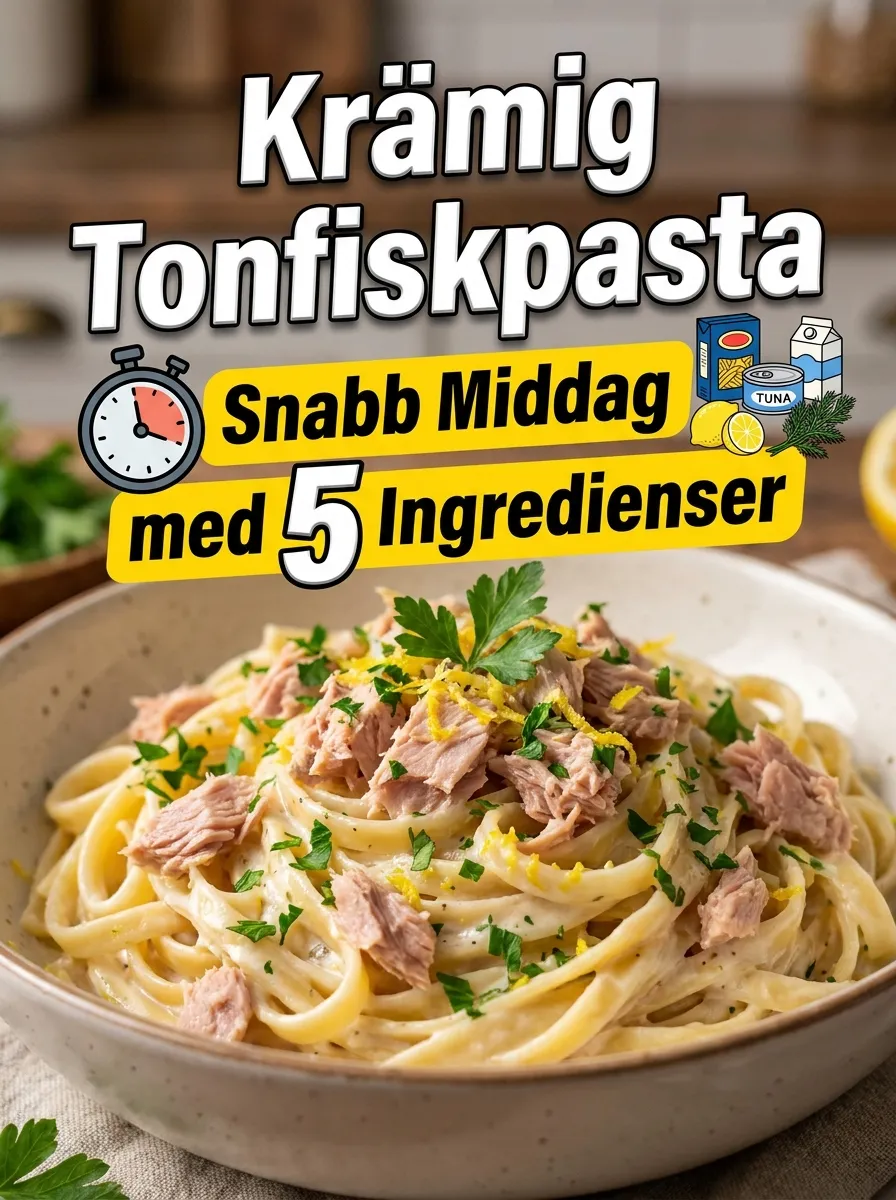 Krämig Tonfiskpasta – Snabb Middag med 5 Ingredienser