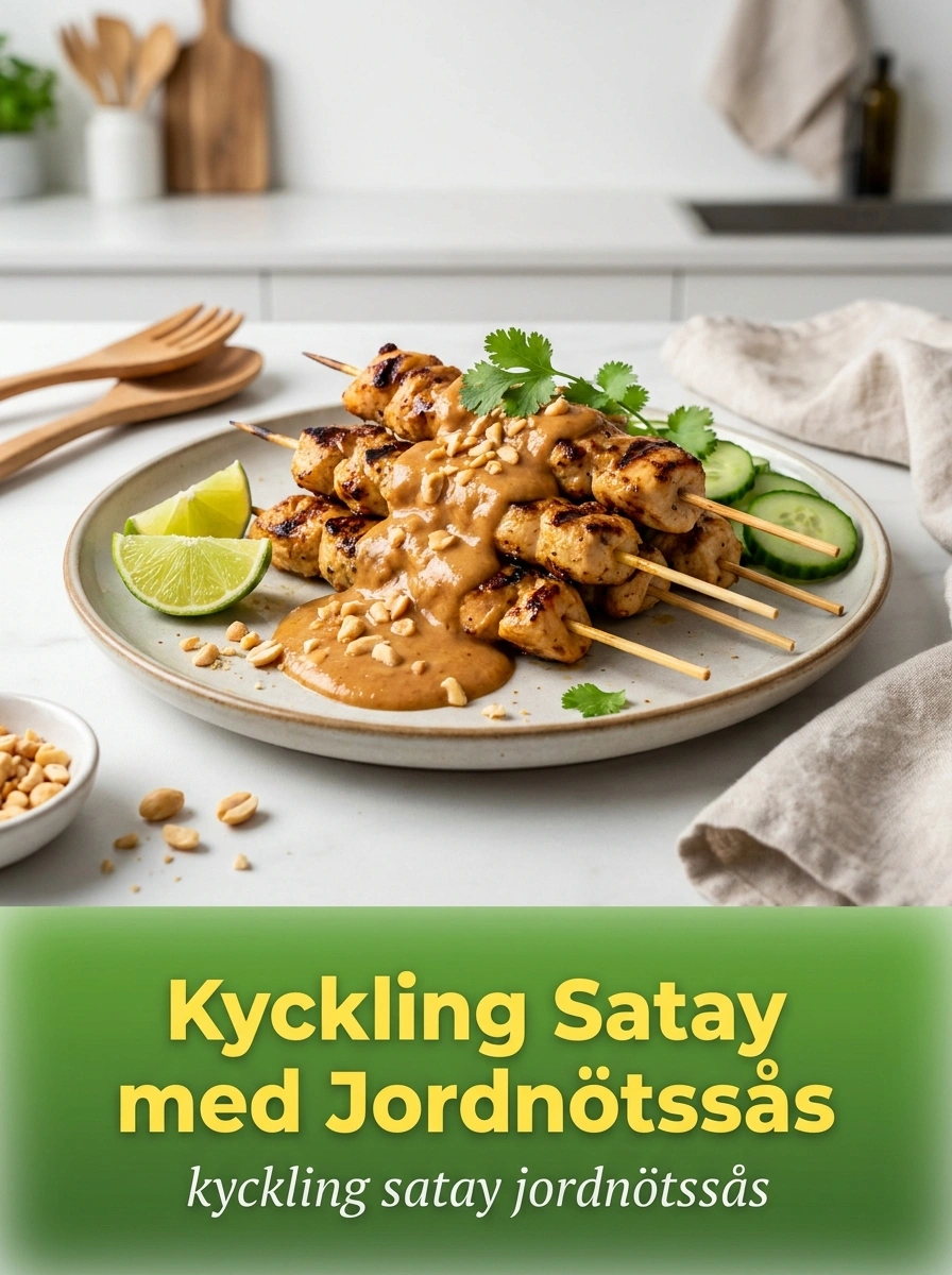 Kyckling Satay med Jordnötssås