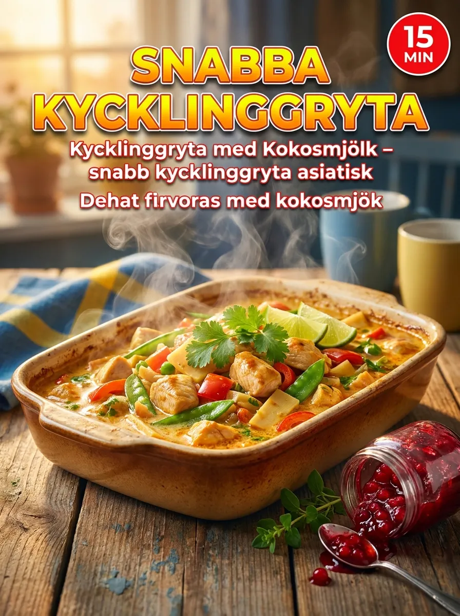 Kycklinggryta med Kokosmjölk – Asiatisk Comfort Food på 20 Minuter