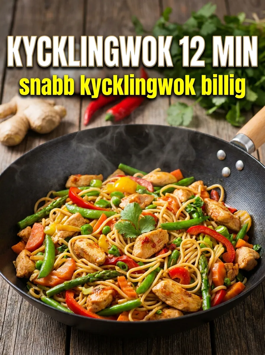 Kycklingwok 12 Min – Snabb och Billig Asiatisk Middag