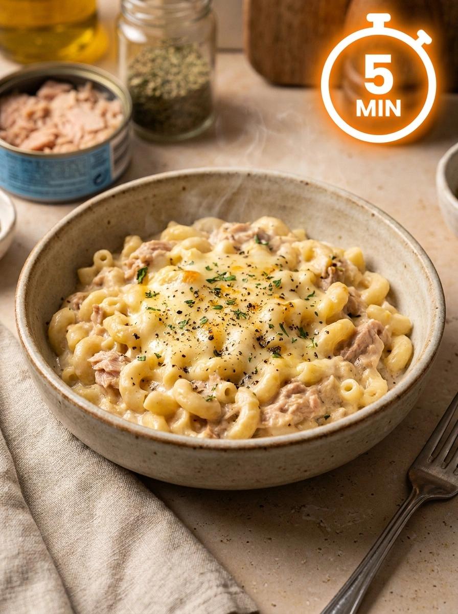 Makaroner med Tunfisk – Snabb & Krämig Mikrovågsmiddag på 5 Minuter