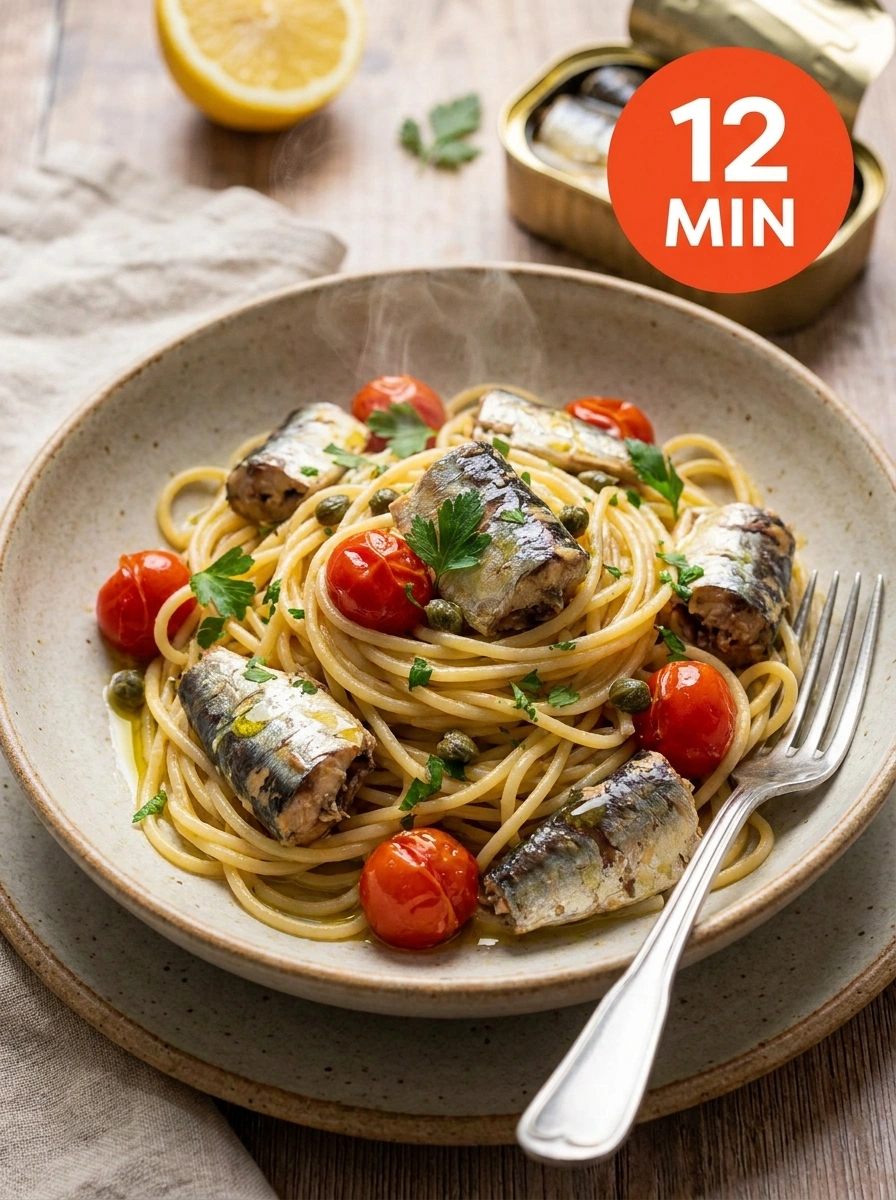 Pasta med Sardin – Sardinpasta 12 Minuter