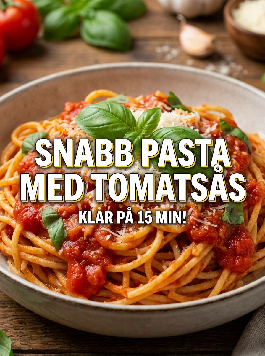 Snabb pasta med tomatsås - snabb pasta klar på 10 minuter