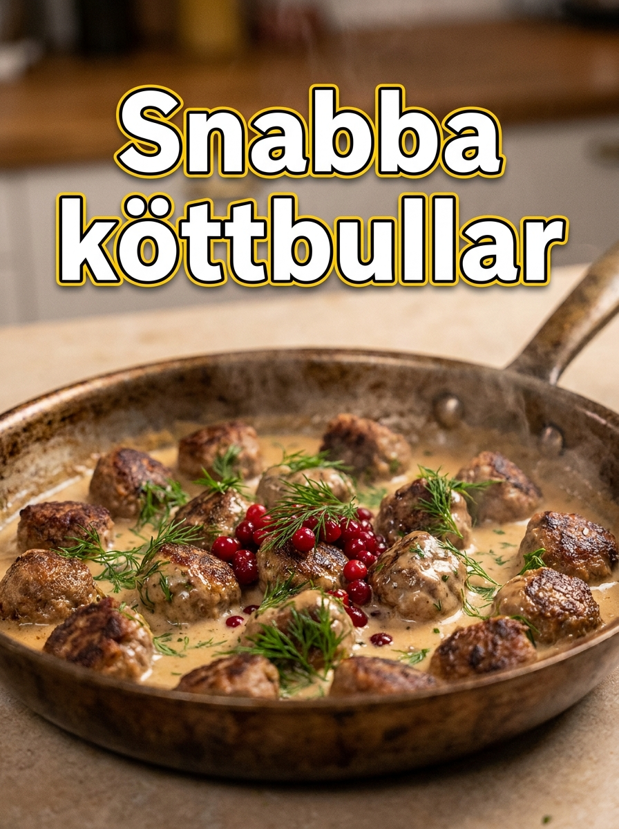 Snabba köttbullar - snabb klassiskt klar på 12 minuter