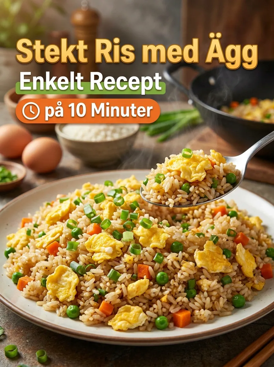 Stekt Ris med Ägg – Enkelt Recept på 10 Minuter