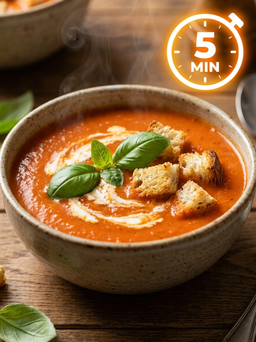 Tomatsoppa Burksås – Snabb Tomatsoppa från Burk på 5 Minuter