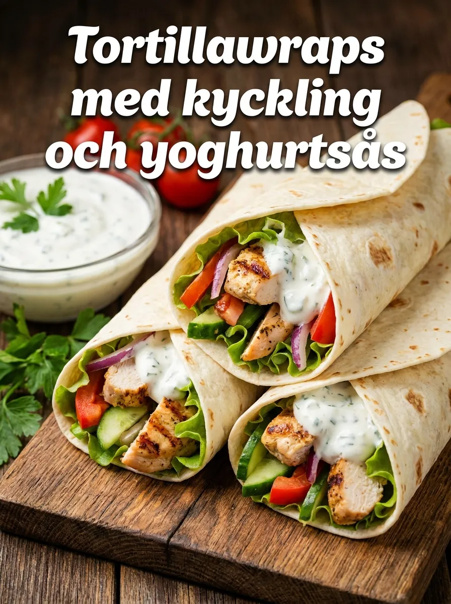 Tortillawraps med Kyckling och Yoghurtsås