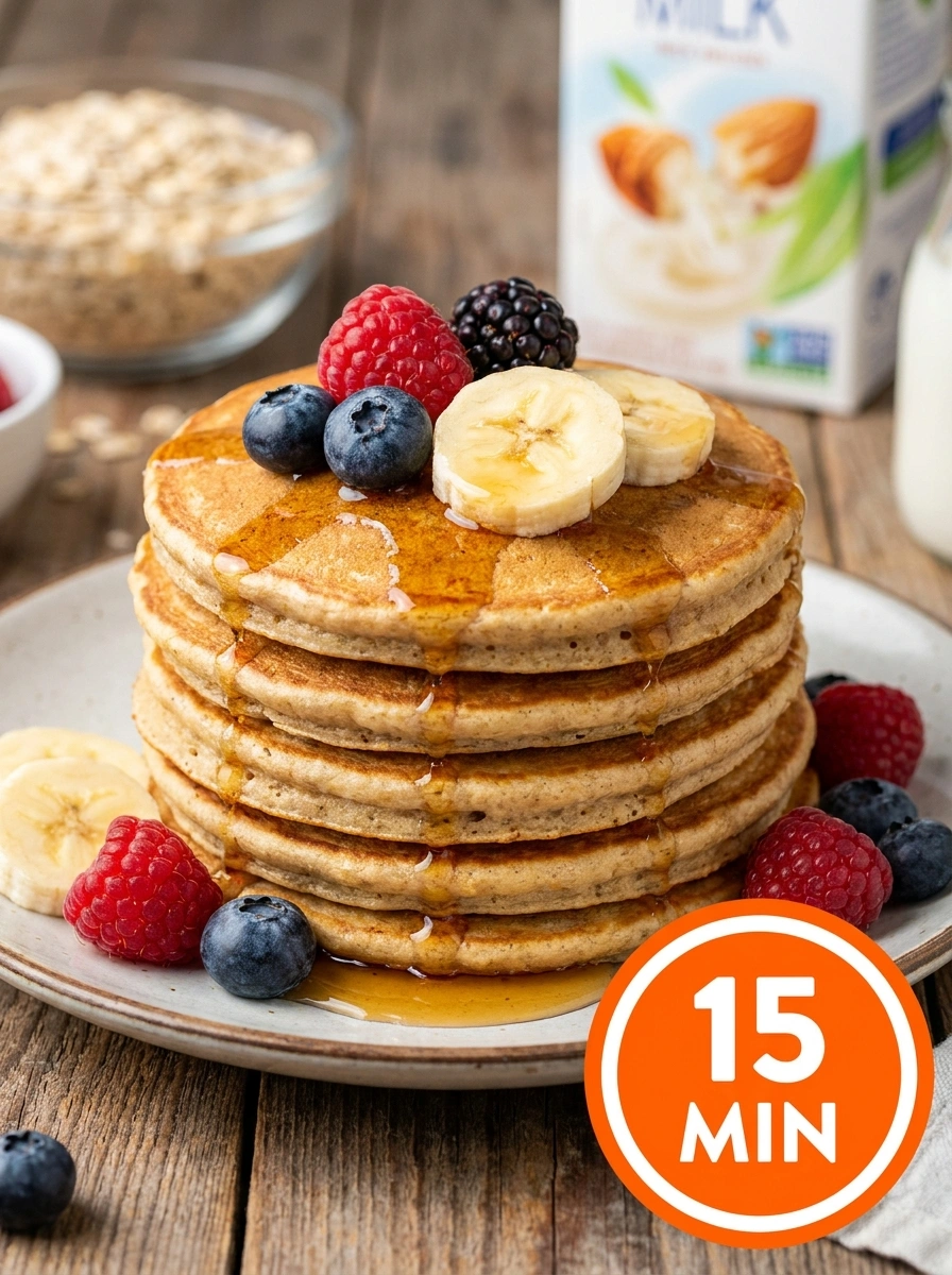 Veganska Havrepannkakor – Enkla Plantbaserade Pannkakor