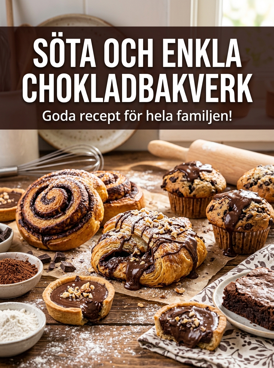 Söta bakverk med choklad
