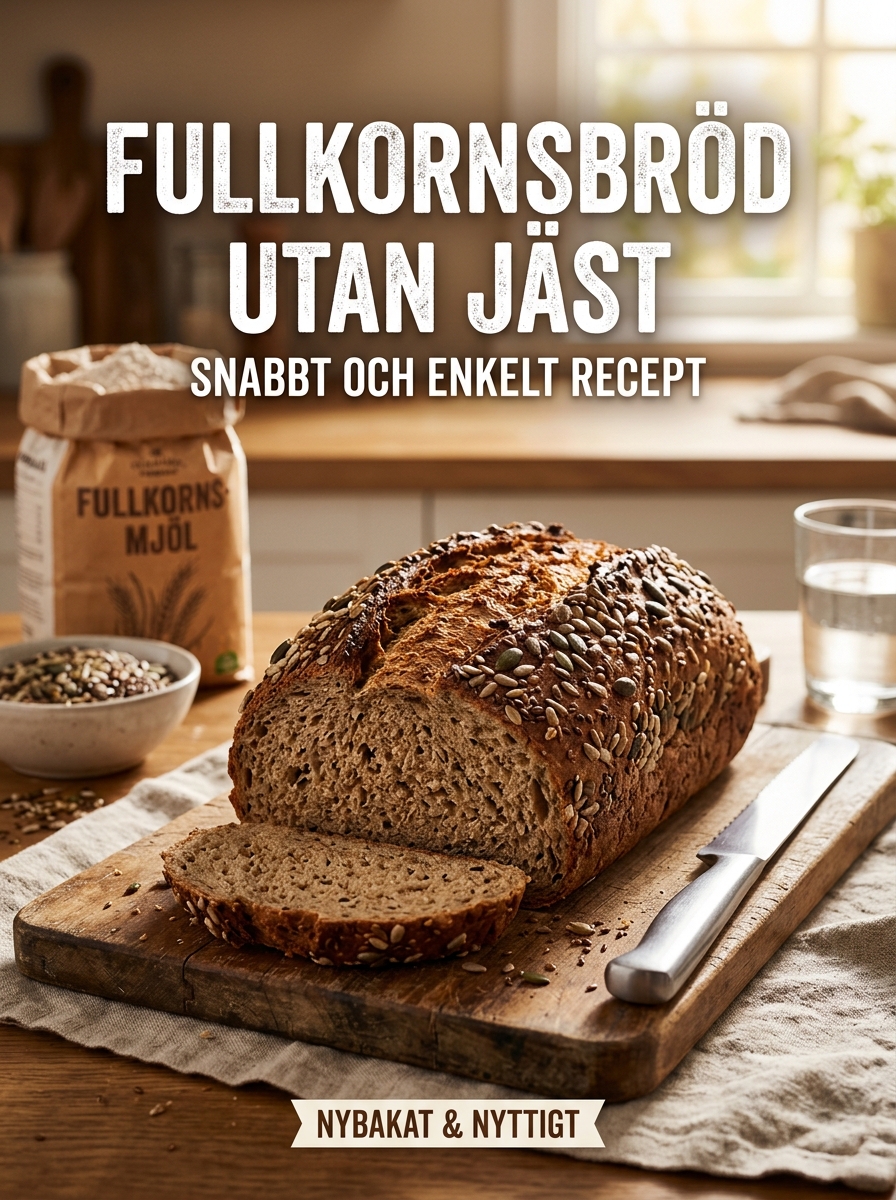 Snabbt fullkornsbröd – klart på under 1 timme - hemlagat recept