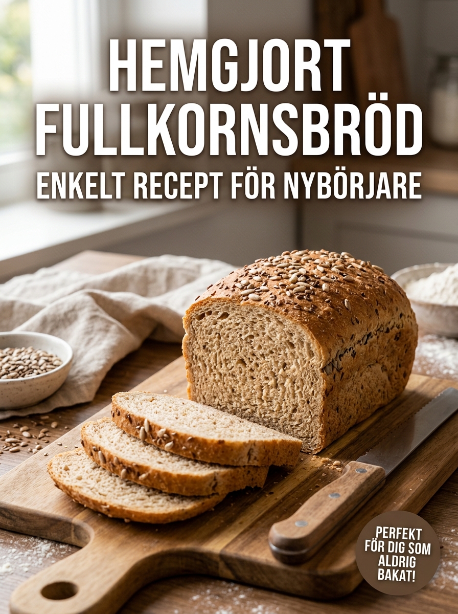 Snabbt fullkornsbröd – klart på under 1 timme - hemlagat recept