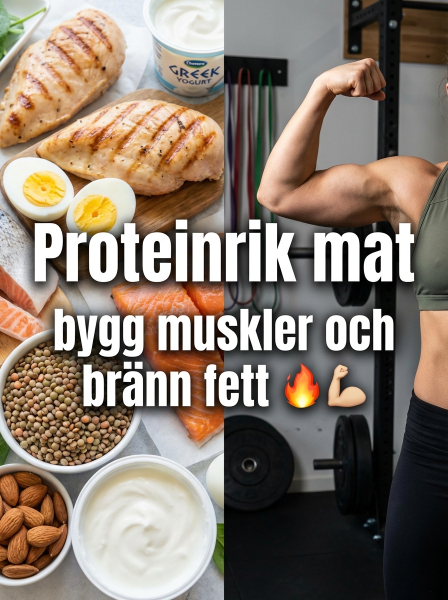 Proteinrik mat bygg muskler och bränn fett