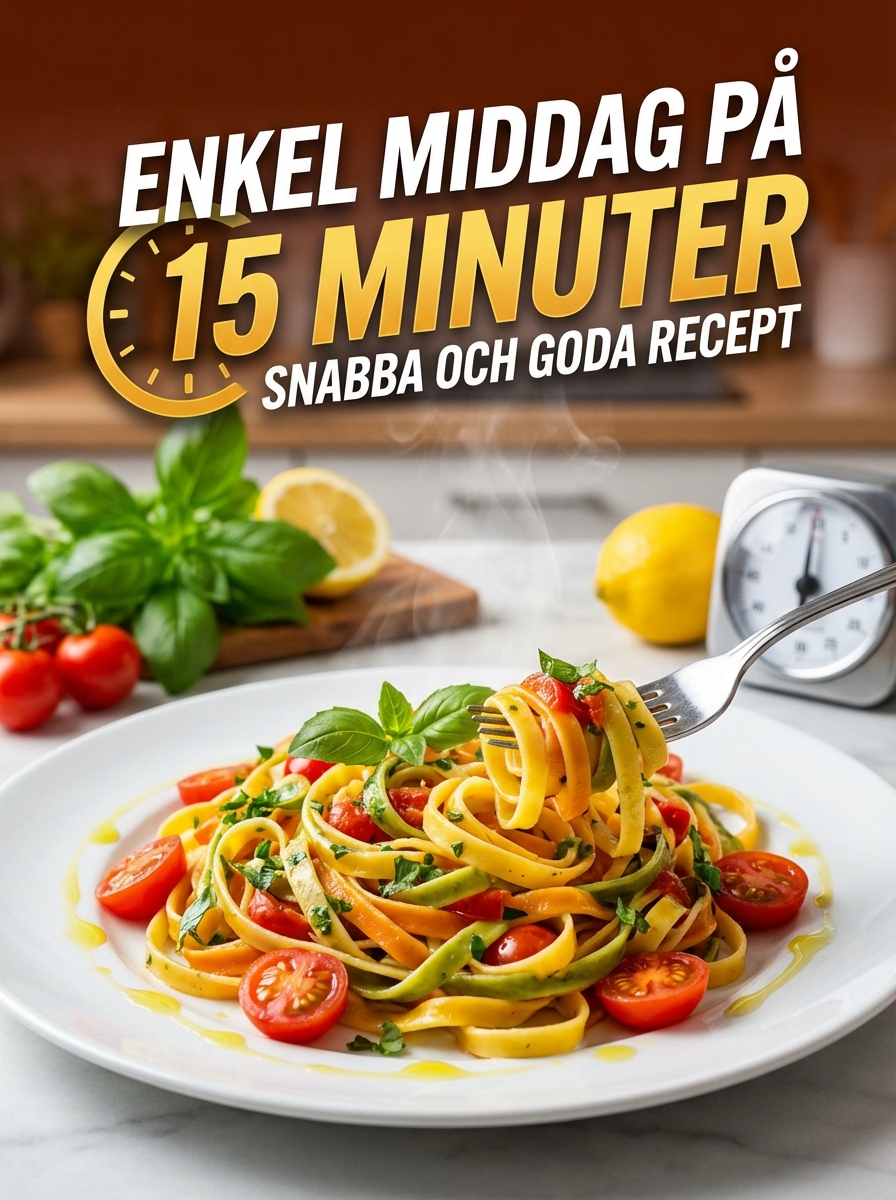 Middag på 15 minuter med få ingredienser – Snabbt och enkelt - hemlagat recept