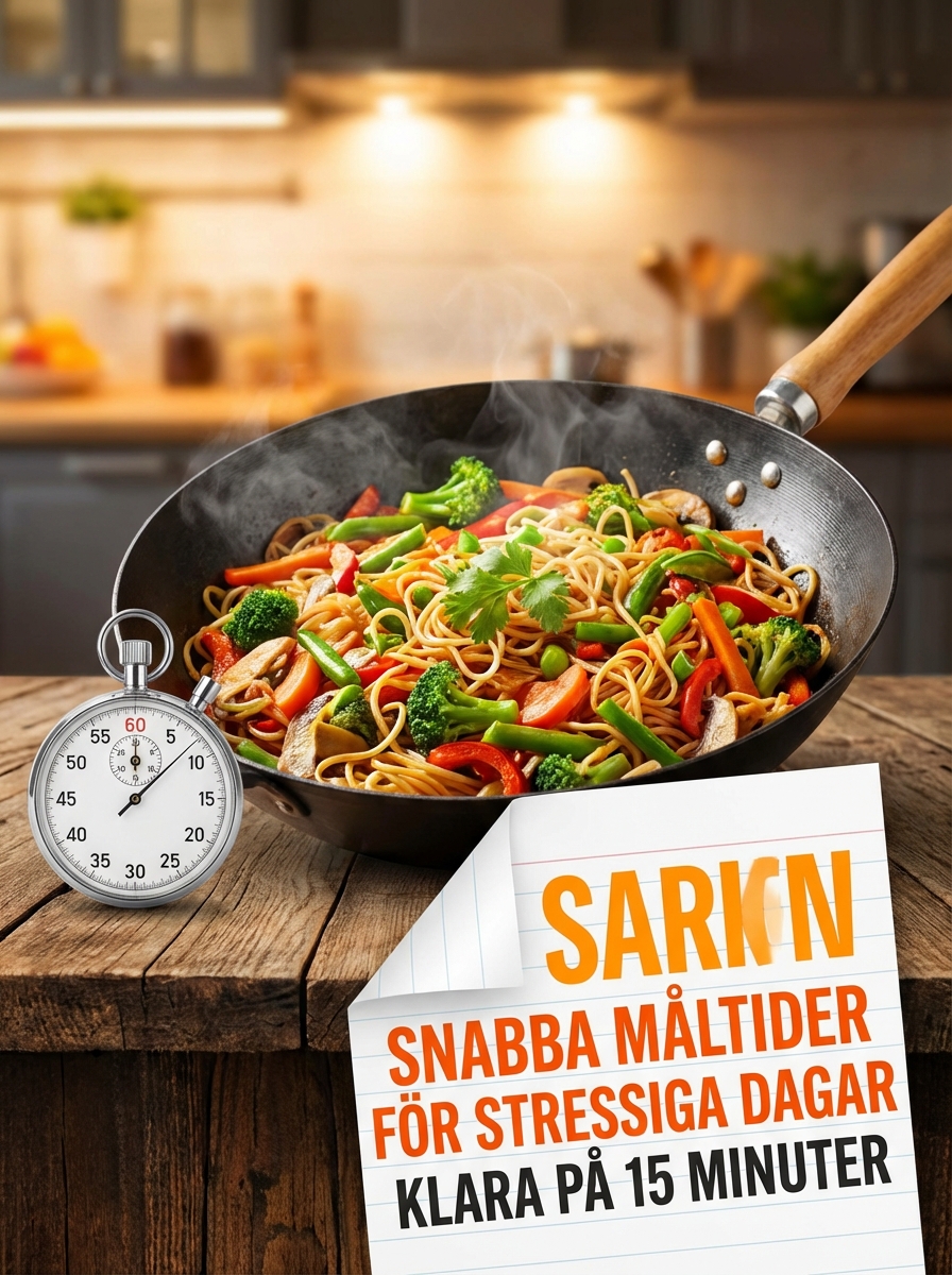 Snabba middagar för stressiga dagar – klara på 15 minuter